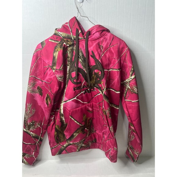 girl's pink camo realtree pullover hoodie m(8-10) - Picture 1 of 2